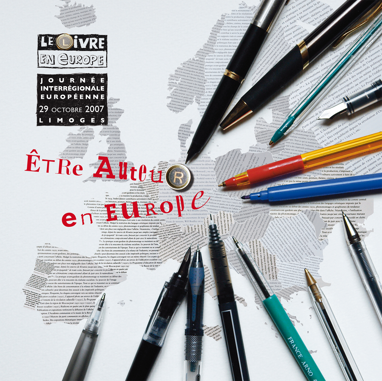 Etre auteur en Europe, couverture du programme. Etre auteur en Europe, couverture du programme.